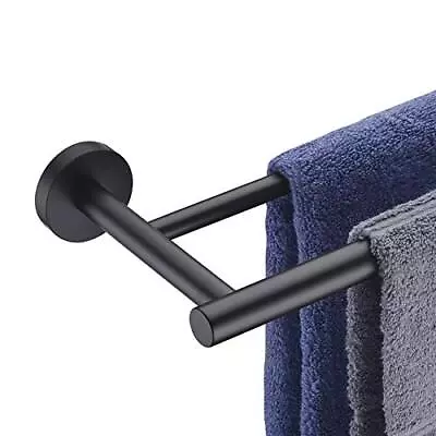 Double Bath Towel Bar 36inch Matte Black Stainless Steel Hand Towel Rack For Bat • $43.35