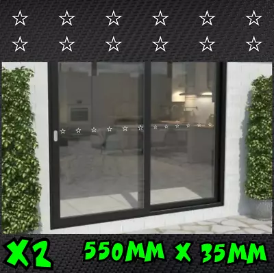 Safety Glass Sliding Door X2 Stickers Decal Window Protection Hazard Stars Vinyl • $6.99