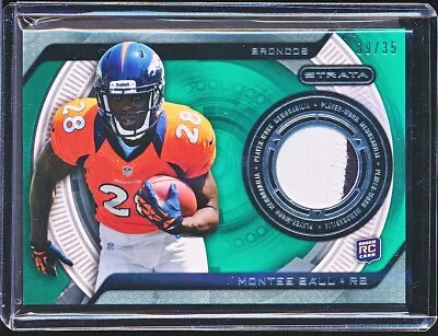 Montee Ball 2013 Topps Strata 2 Color Jersey Patch Rookie Rc Green Parallel /35 • $2.99