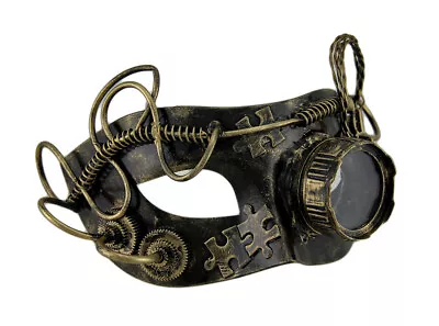 Zeckos Metallic Steampunk Monocle Eye Mask • $24.95