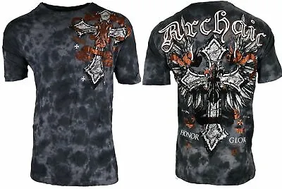 Archaic Affliction Men's T-Shirt Short Sleeve VELOCITY Cross Biker • $22.99