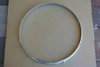 VINTAGE SLINGERLAND 15  8-LUG CHROME Over BRASS TOP SNARE HOOP For DRUM SET Q288 • $67.45