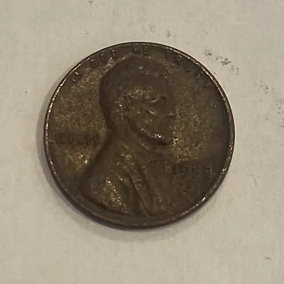 1959-D 1C RD Lincoln Cent • $50