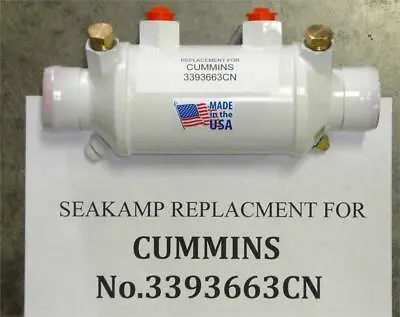 NEW Seakamp Cummins 3393663 Marine Diesel Transmission Oil Cooler Copper Nickel • $399.95