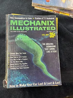 Mechanix Illustrated Oct 1970 The Amazing Submarine That Swims Like A Fish • $6.99