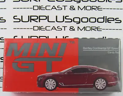 2022 Mini-GT 1:64 Overseas Edition: BENTLEY CONTINENTAL GT Speed Candy Red #420 • $11.95