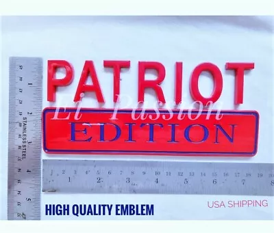 PATRIOT EDITION Red Blue Universal Fit Cars Truck Logo Sign Doors CUSTOM EMBLEMS • $25.95