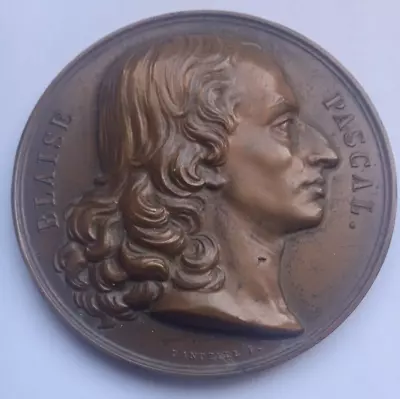 Blaise Pascal / Ibm France / 1959 Collaborator Award French  Medal • $19