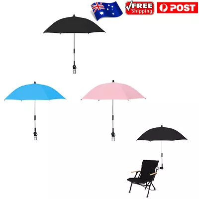 Chair Umbrella Clip On Parasol Clamp Patio Beach Chairs Wheelchairs Golf Cart AU • $26.67