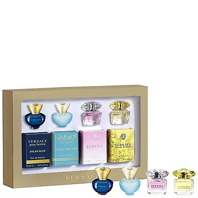 Versace Womens Mini Perfume Gift Set 4 Piece Variety Collection 5ml EDT Splashes • $54.50