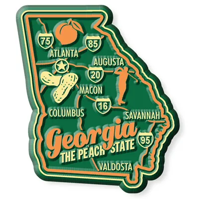 Georgia Premium State Magnet By Classic Magnets 2.2  X 2.5  • $6.99