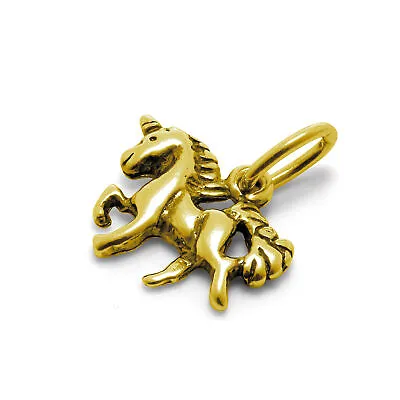 Gold Plated Tiny Sterling Silver Unicorn Charm • £6.15