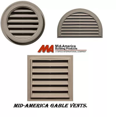 MID-AMERICA VINYL. 18  X 24  BRICK MOLD GABLE VENTS. SEVERAL COLORS. NEW IN BOX. • $15.99