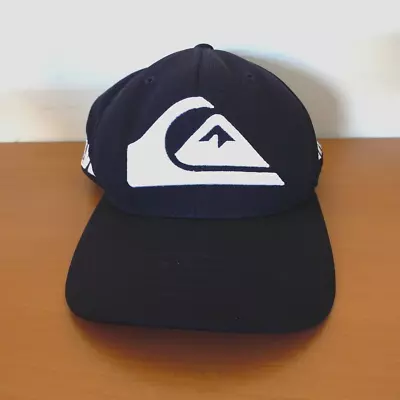 Quiksilver Snapback Cap Hat - Dark Navy Blue / White - One Size Fit Most • $25