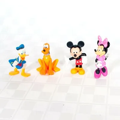 Disney Mickey And Minnie Mouse Donald Duck Pluto 3  Figures Lot Of 4 • $10.99