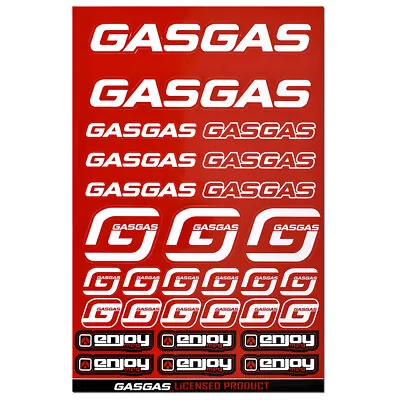 GASGAS OEM Sticker Decal Sheet Graphics MC EC EX TXT By Enjoy Mfg  -  RED • $19.99