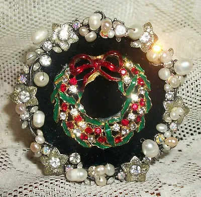 Vintage Jewelry Art Framed Christmas Tree  ***FREE SHIPPING***404 • $25