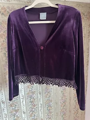 Vintage Velour Purple Jacket • $22