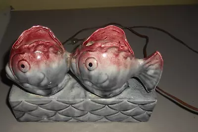 Vintage TV Lamp  Double Fish Planter • $40