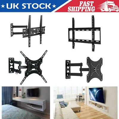 TV Bracket Wall Mount Tilt Swivel For 17 26 32 37 40 42 43 55 50 55 Inch LCD LED • £8.99