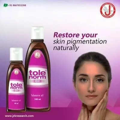 Dr JRK's TOLENORM OIL 50ml For Vitiligo And Hypopigmentary Disorders Of Skin • $23
