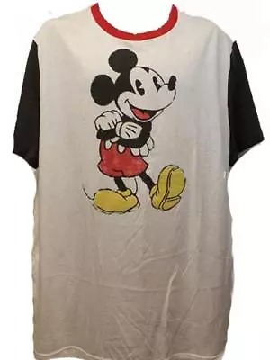 New-Slightly-Dirty Mickey Mouse Disney Mens 2XL 2XLarge  White Licensed Shirt • $6.38