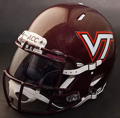 *CUSTOM* VIRGINIA TECH HOKIES Riddell SPEED Full Size Replica Football Helmet • $219.99