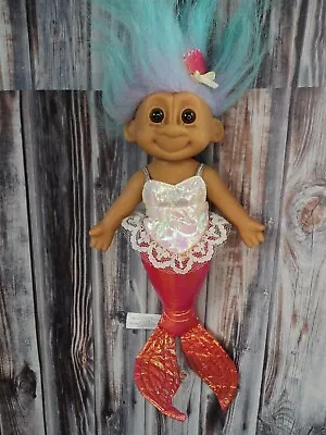 Vintage Russ Troll Doll 11  - My First Mermaid - Coral Iridescent • $23.26