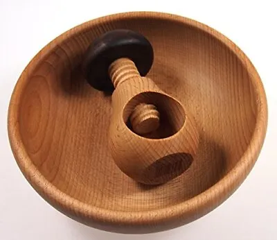 $49.75 • Buy Wooden Bowl Wooden Nutcracker Set. The Nut Cracker Tool Crack Nuts Easy Screw Me
