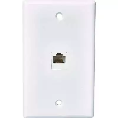 RCA White Flush Mount Plastic CAT 5E/6 Data & Phone Wall Jack TPH562R RCA • $5.60