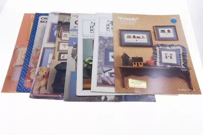 Vintage Lot Of 8 Eight Cross Stitch Booklets Leisure Arts Barrett House  Country • $9.99