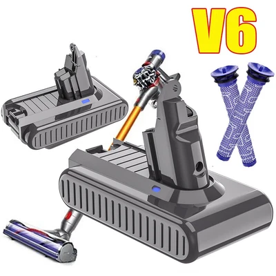 9500mAh For Dyson V6 Battery SV03 SV04 DC58 DC61 Animal Handheld Vacuum / Filter • $34.49