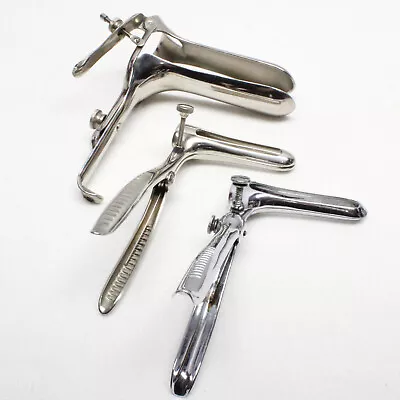 Lot Of 3 Stainless Gynecology Medical Instrument Tool Vaginal Rectal Speculum • $66