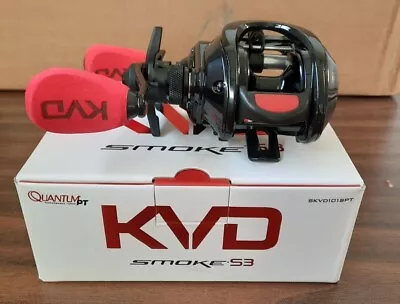 Quantum Pt Kvd Smoke S3 Skvd101spt 6.1:1 Left Hand Baitcast Fishing Reel • $119.99