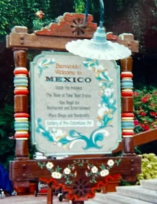 EPCOT MEXICO WALT DISNEY WORLD Imagineering WORK PHOTO Of The River Of Time Sign • $8.99