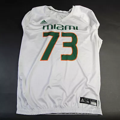 Miami Hurricanes Adidas Practice Jersey - Football Men's White Used • $10