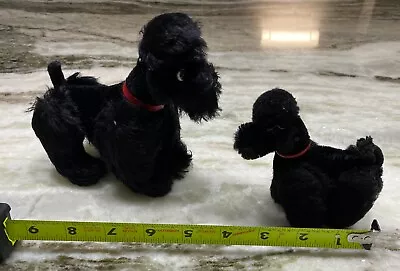 Vintage Set Of 2 Toy Dogs Schnauzer With Faux Black Fur  • $8.56