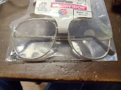 New Magnivision Bifocal +2.00 Gold Frame  Bart  Readers • $5.99