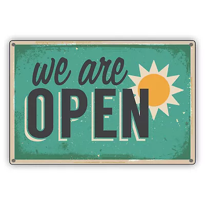 We Are Open Vintage Sign Bar Cafes Shop Wall Décor Retro Aluminum Metal Sign • $12.99