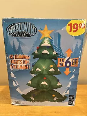 Airblown Inflatable 6 Ft Christmas Tree Bulbs Star Yard Decor Gemmy • $79.99