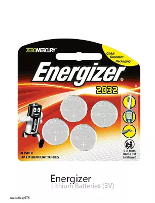 Energizer 2032 3V Lithium Batteries (4 Pack) • $15