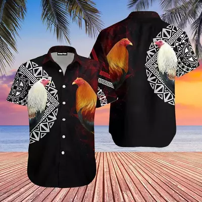 Mexican Rooster 3D All Over Print Hawaiian Shirt Size S-5XL • $10.99