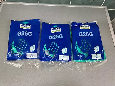 Marigold Industrial Gloves X 3 - Nitrile G26G Size Large 8.5 Green • £8.99