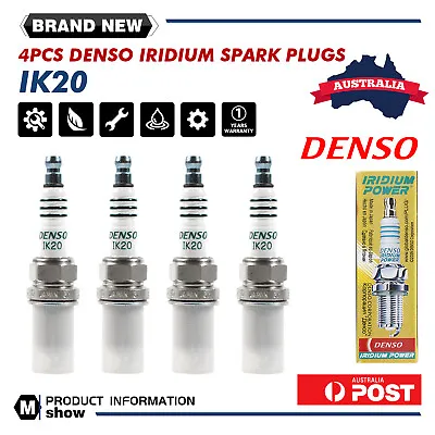 4x Denso IRIDIUM Spark Plugs IK20 For '03~'05 Alfa Romeo Spider JTS A1000 • $62.99