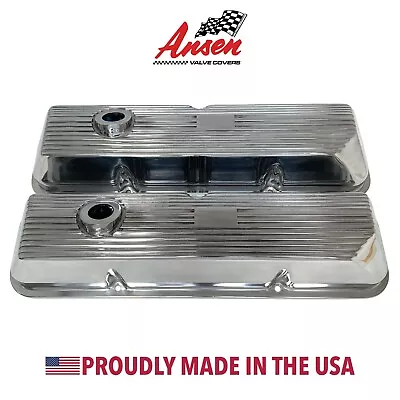 $245 • Buy Ford 428 Cobra Jet Valve Covers - Polished - Fits 352, 390, 427 - Ansen USA