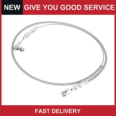 Universal 36  Braided Throttle Cable Kit Swap Fuel Line Kit Gas Cable Pack Of 1 • $28.39