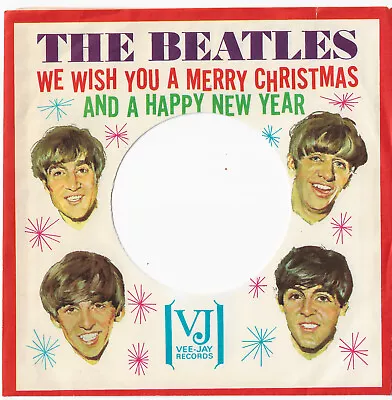 The Beatles  We Wish You A Merry Christmas  Sleeve W/ Please Please Me Vee Jay! • $199