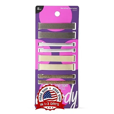 Goody Hair Barrettes Assorted Metallics 8-Count NEW 2024 • $5.99