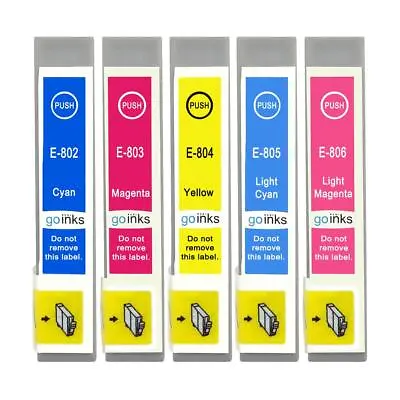 £12.40 • Buy 5 Ink Cartridges C/M/Y/LC/LM  For Epson Stylus Photo PX650, PX730WD, R265, RX585