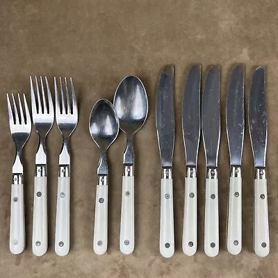 WF Washington Forge MARDI GRAS Vintage Set Of 10 Flatware Silverware Off-White • $29.99